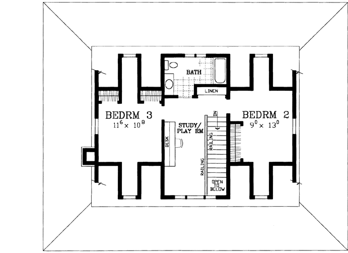 Upper/Second Floor Plan: 68-141