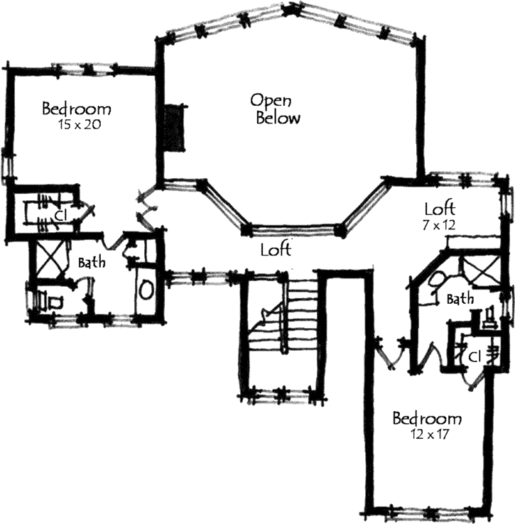 Upper/Second Floor Plan: 69-907