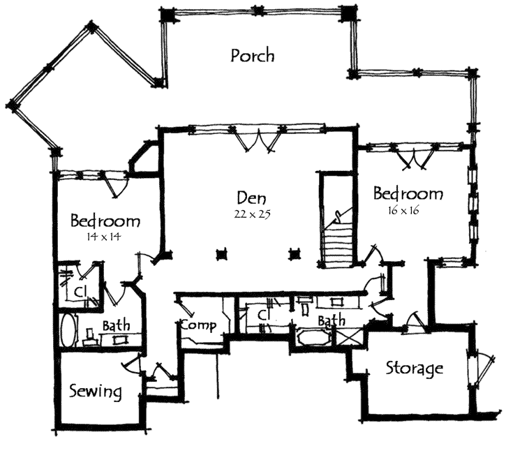 Lower Floor Plan: 69-910