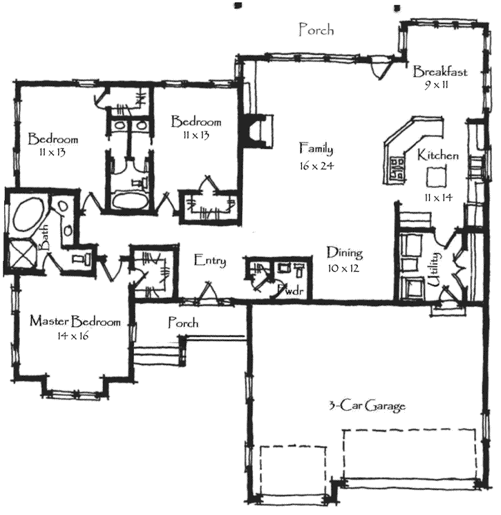 Main Floor Plan: 69-917