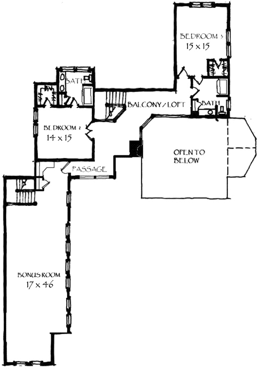 Upper/Second Floor Plan: 69-924