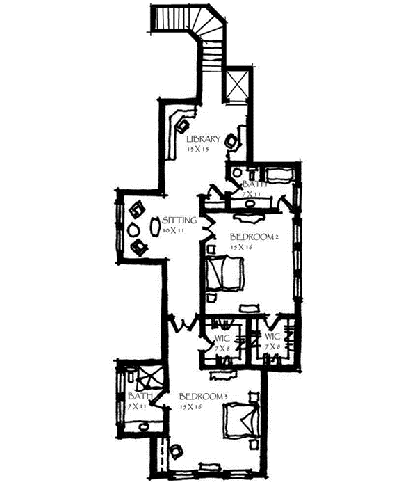 Upper/Second Floor Plan:69-926