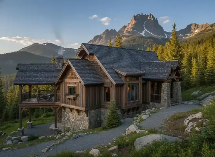 Mountain Rustic house plans 69-935 - front exterior, 2,125 sq ft, 3 bed, 3 bath house plans | Monster House Plans