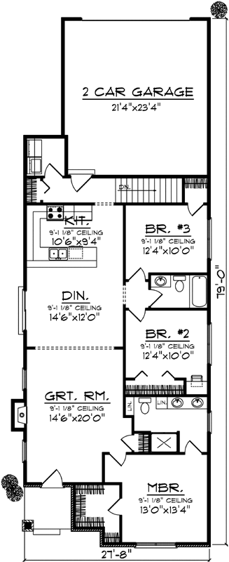 Main Floor Plan: 7-1000