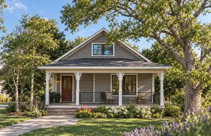 Country house plans 7-1001 - front exterior, 1,483 sq ft, 3 bed, 2 bath house plans | Monster House Plans