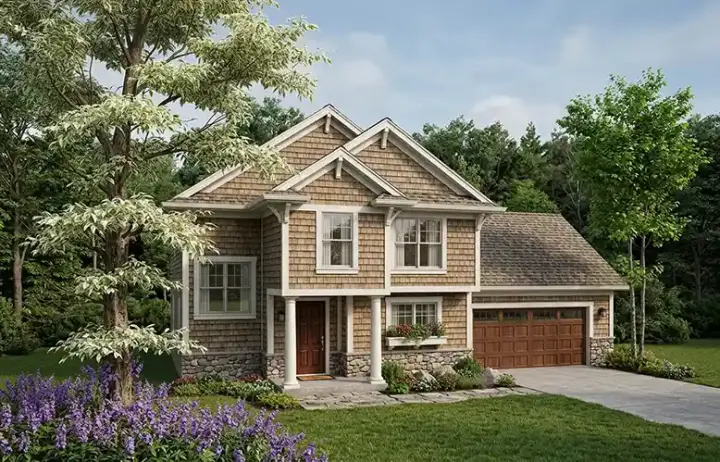 Traditional house plans 7-1006 - front exterior, 1,650 sq ft, 3 bed, 2 bath house plans | Monster House Plans