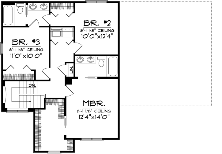 Upper/Second Floor Plan: 7-1006