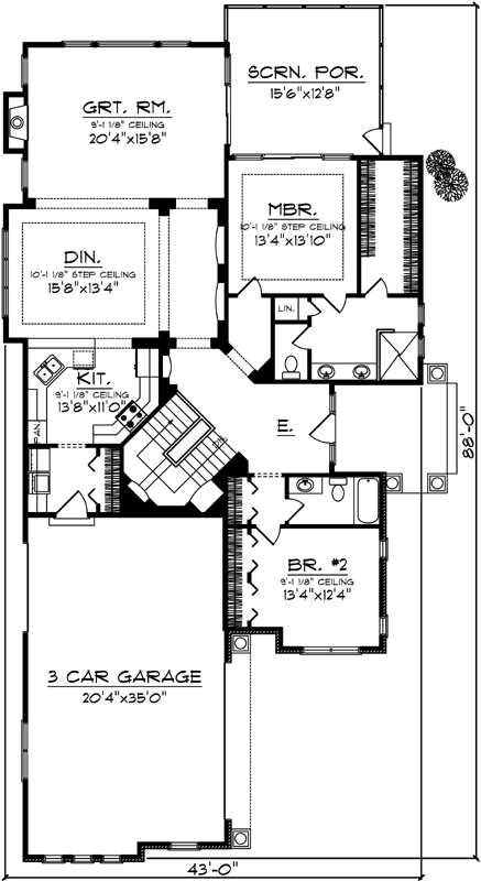 Main Floor Plan: 7-1008