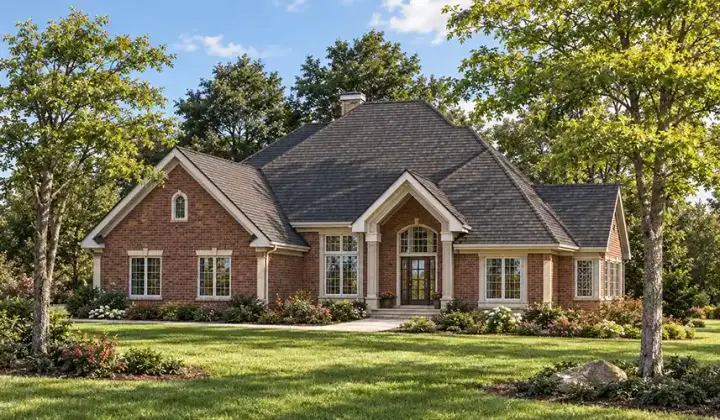 Traditional house plans 7-101 - front exterior, 2,649 sq ft, 3 bed, 2 bath house plans | Monster House Plans