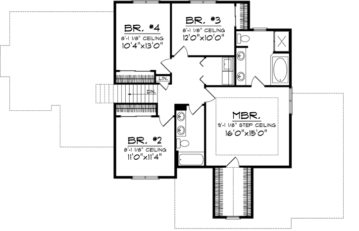 Upper/Second Floor Plan: 7-1011
