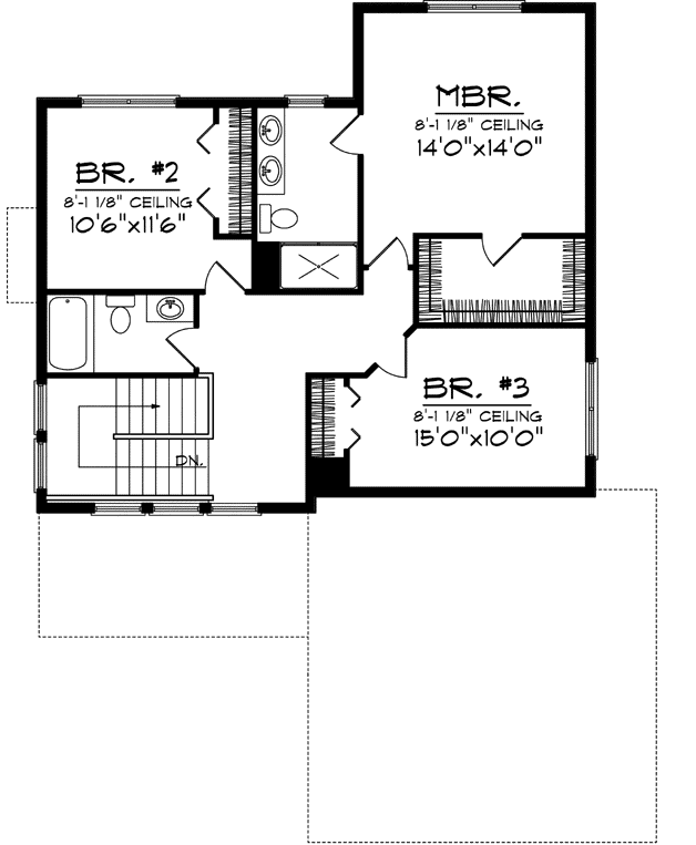 Upper/Second Floor Plan: 7-1020
