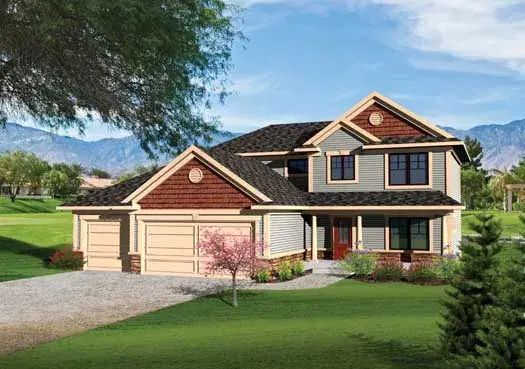 Traditional house plans 7-1028 - front exterior, 2,092 sq ft, 3 bed, 2 bath house plans | Monster House Plans