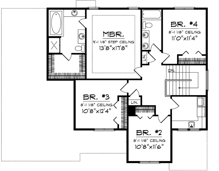 Upper/Second Floor Plan: 7-1030