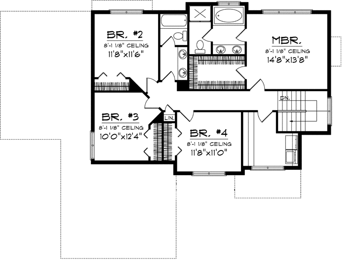 Upper/Second Floor Plan: 7-1032