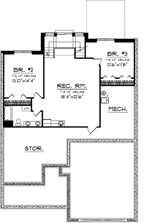 Lower Floor Plan: 7-1035