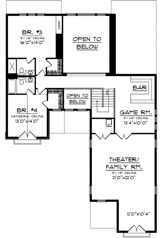 Upper/Second Floor Plan: 7-1038