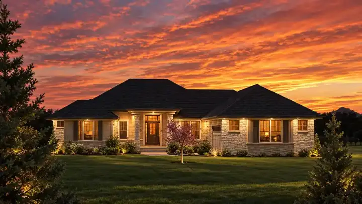 Contemporary house plans 7-1053 - front exterior, 2,271 sq ft, 2 bed, 2 bath house plans | Monster House Plans