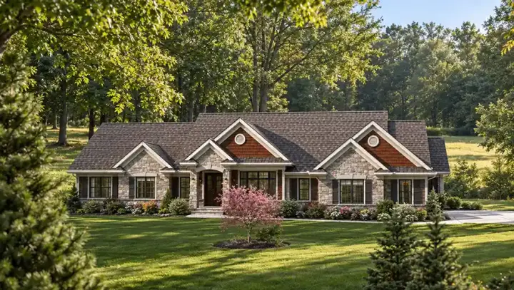 Traditional house plans 7-1056 - front exterior, 2,496 sq ft, 3 bed, 2 bath house plans | Monster House Plans