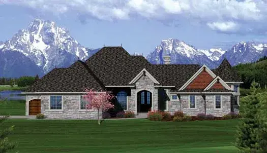 Country house plans 7-1060 - front exterior, 3,020 sq ft, 2 bed, 2 bath house plans | Monster House Plans