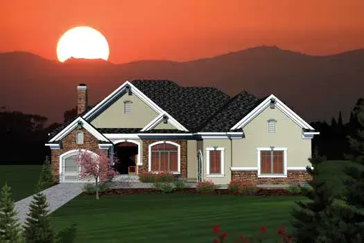 Traditional house plans 7-1063 - front exterior, 3,194 sq ft, 2 bed, 2 bath house plans | Monster House Plans
