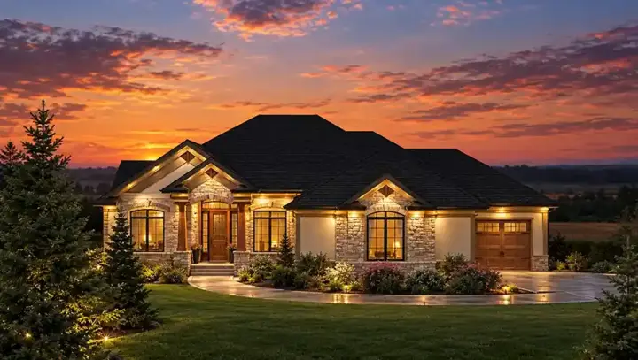 Traditional house plans 7-1065 - front exterior, 3,246 sq ft, 3 bed, 2 bath house plans | Monster House Plans
