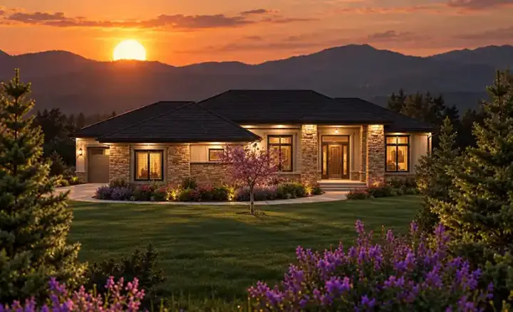 Contemporary house plans 7-1077 - front exterior, 2,291 sq ft, 3 bed, 2 bath house plans | Monster House Plans