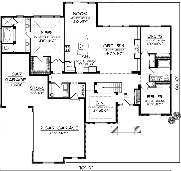 Main Floor Plan: 7-1077
