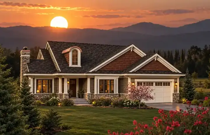 Traditional house plans 7-1090 - front exterior, 1,479 sq ft, 2 bed, 2 bath house plans | Monster House Plans