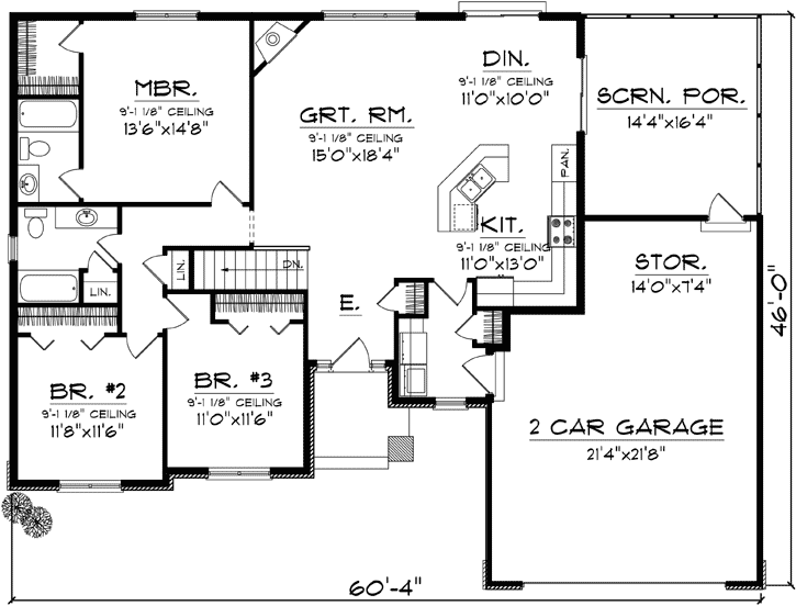 Main Floor Plan: 7-1091