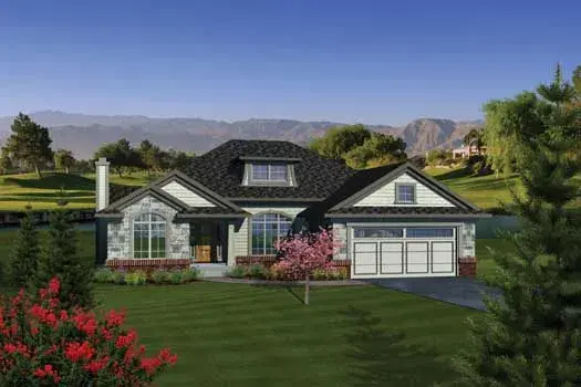 Traditional house plans 7-1094 - front exterior, 1,849 sq ft, 2 bed, 2 bath house plans | Monster House Plans