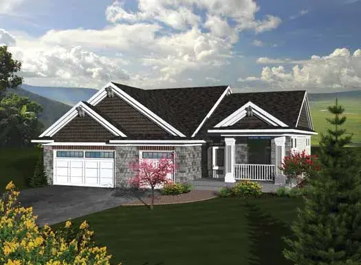 Traditional house plans 7-1095 - front exterior, 1,867 sq ft, 3 bed, 2 bath house plans | Monster House Plans
