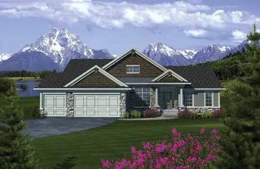 Traditional house plans 7-1099 - front exterior, 2,049 sq ft, 2 bed, 2 bath house plans | Monster House Plans