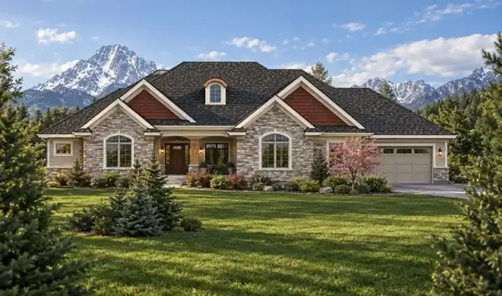 Traditional house plans 7-1100 - front exterior, 2,149 sq ft, 2 bed, 2 bath house plans | Monster House Plans