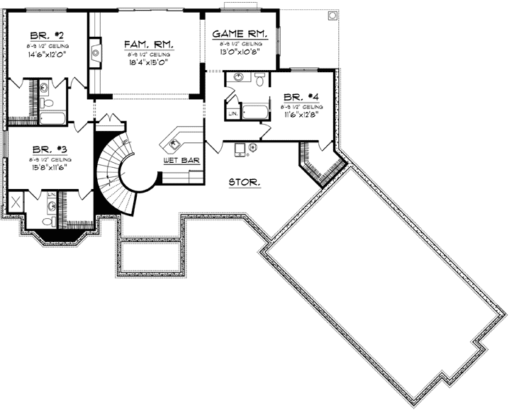 Lower Floor Plan: 7-1105