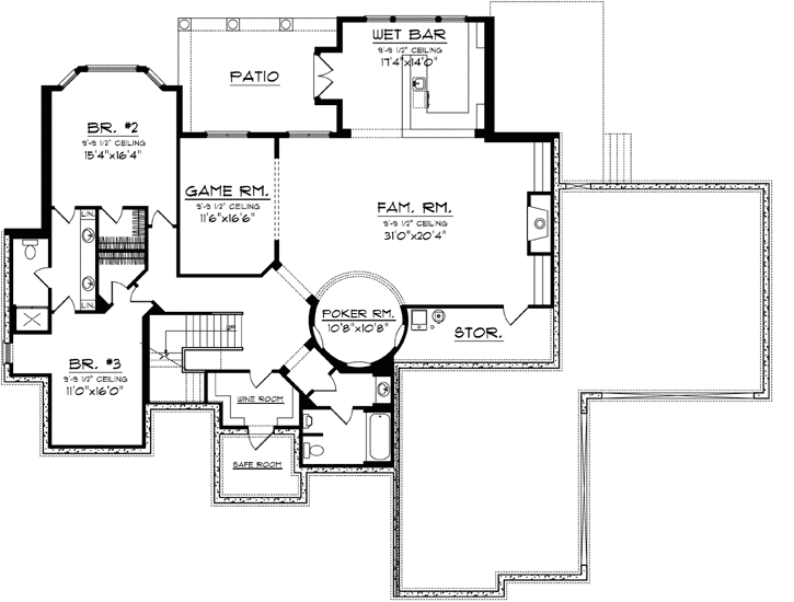 Lower Floor Plan: 7-1108