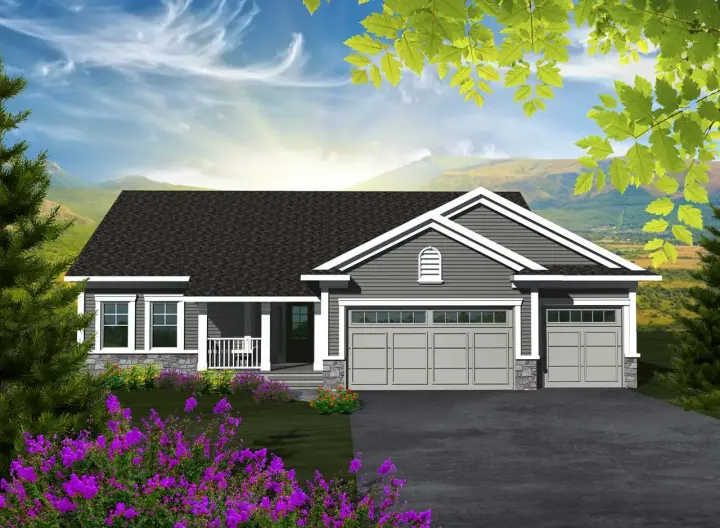 Traditional house plans 7-1109 - front exterior, 1,501 sq ft, 3 bed, 2 bath house plans | Monster House Plans