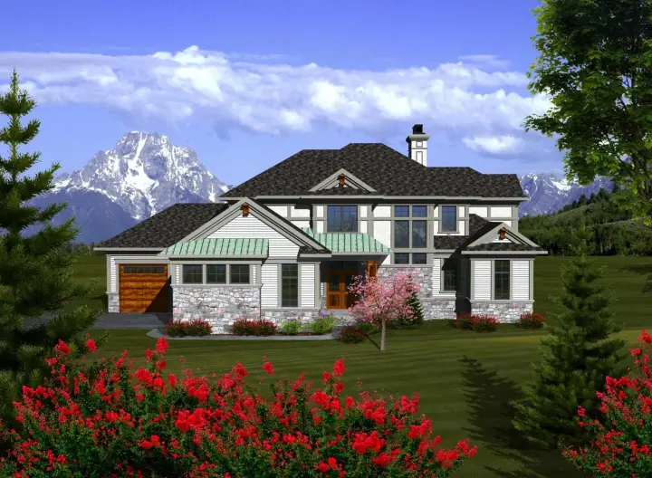 Traditional house plans 7-1119 - front exterior, 3,043 sq ft, 4 bed, 3 bath house plans | Monster House Plans