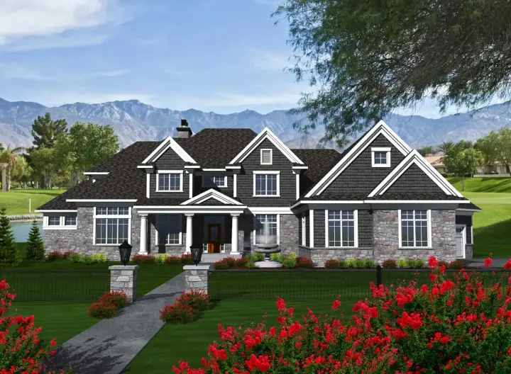 Traditional house plans 7-1125 - front exterior, 3,926 sq ft, 3 bed, 2 bath house plans | Monster House Plans