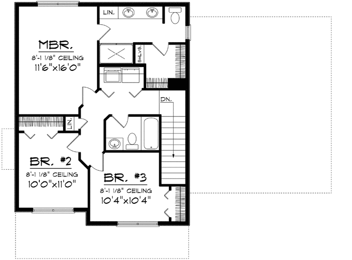 Upper/Second Floor Plan: 7-1134