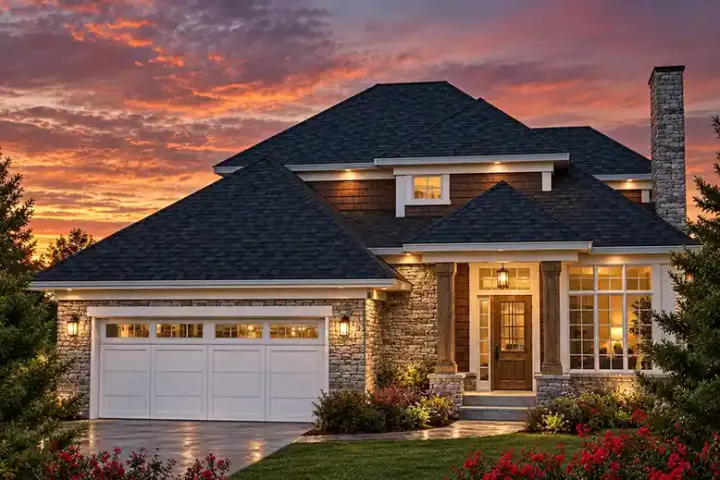 Traditional house plans 7-1137 - front exterior, 1,690 sq ft, 4 bed, 2 bath house plans | Monster House Plans