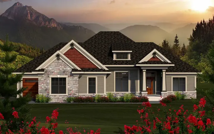 Traditional house plans 7-1144 - front exterior, 2,291 sq ft, 3 bed, 2 bath house plans | Monster House Plans