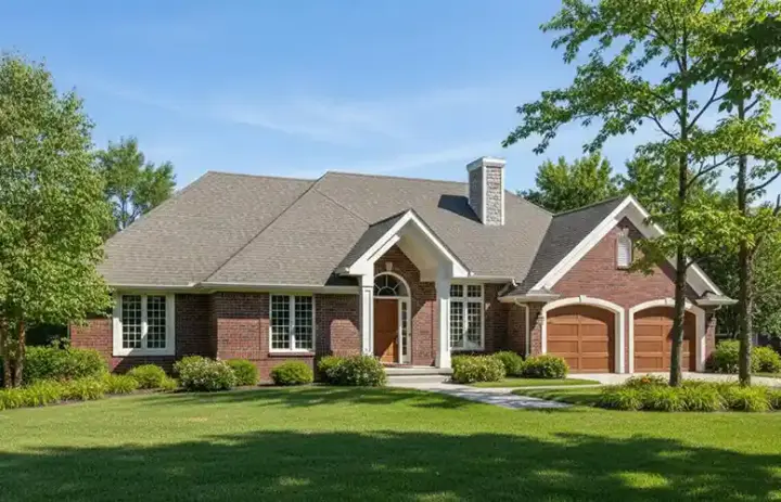 Traditional house plans 7-115 - front exterior, 1,851 sq ft, 3 bed, 2 bath house plans | Monster House Plans