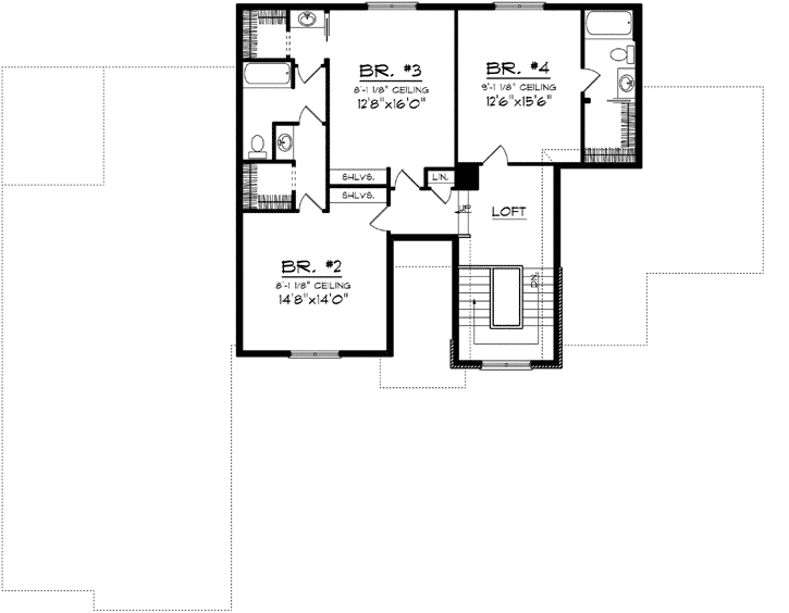 Upper/Second Floor Plan: 7-1156
