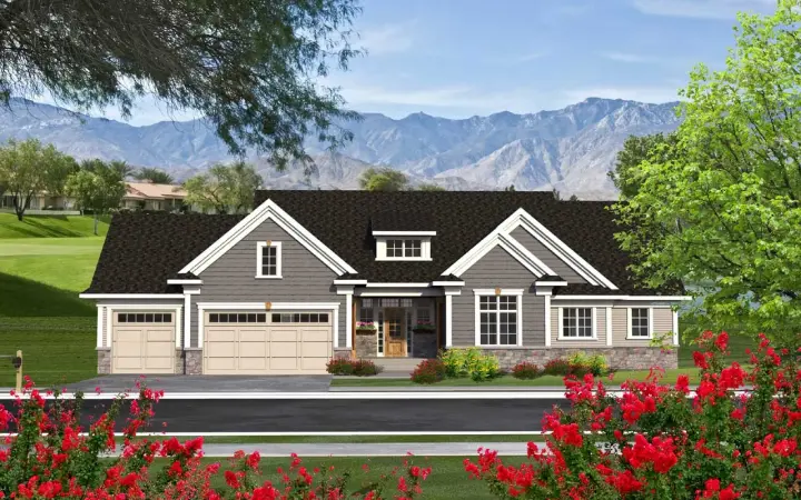Traditional house plans 7-1167 - front exterior, 1,847 sq ft, 2 bed, 2 bath house plans | Monster House Plans