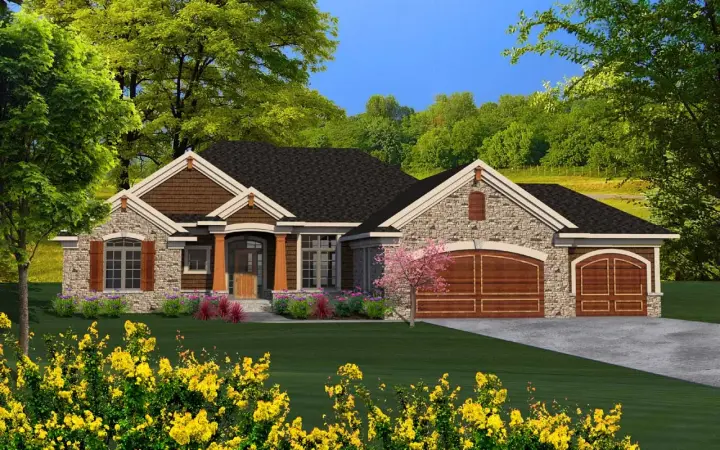Traditional house plans 7-1169 - front exterior, 2,092 sq ft, 3 bed, 2 bath house plans | Monster House Plans