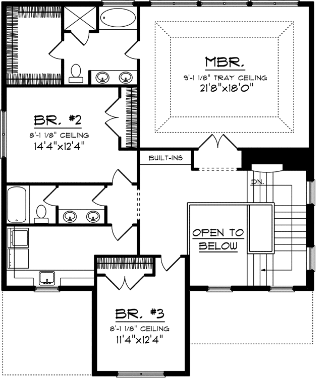 Upper/Second Floor Plan: 7-1175