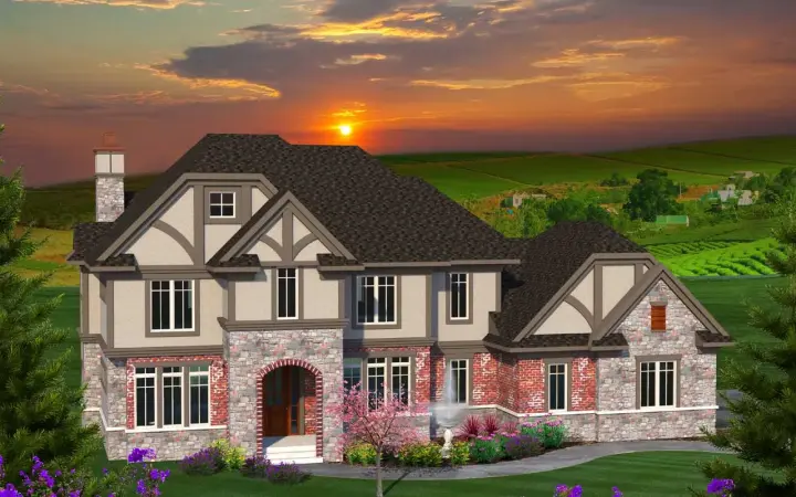 English Country house plans 7-1179 - front exterior, 4,928 sq ft, 4 bed, 4 bath house plans | Monster House Plans