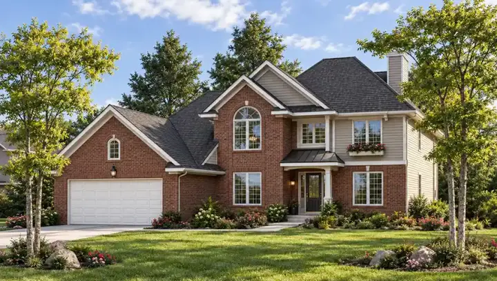 Traditional house plans 7-118 - front exterior, 2,484 sq ft, 4 bed, 2 bath house plans | Monster House Plans