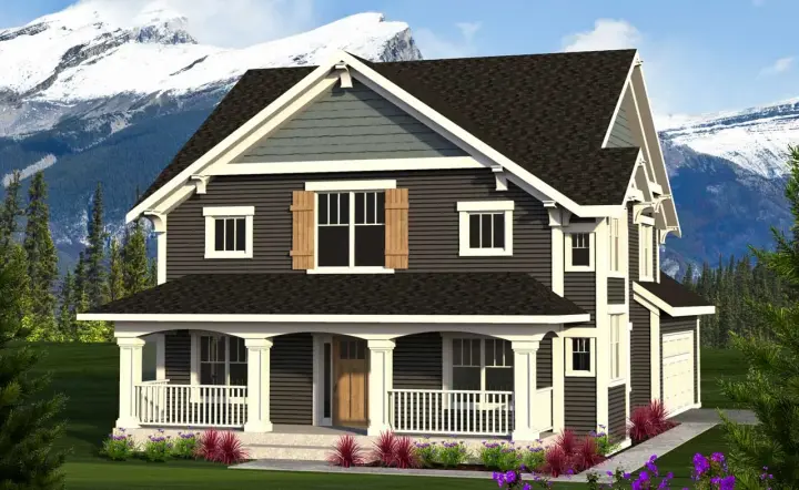 Bungalow house plans 7-1193 - front exterior, 2,363 sq ft, 3 bed, 2 bath house plans | Monster House Plans