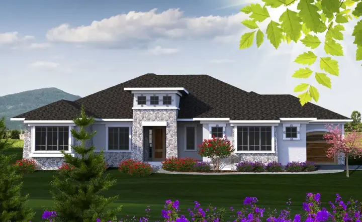 Tuscan house plans 7-1196 - front exterior, 2,507 sq ft, 3 bed, 2 bath house plans | Monster House Plans